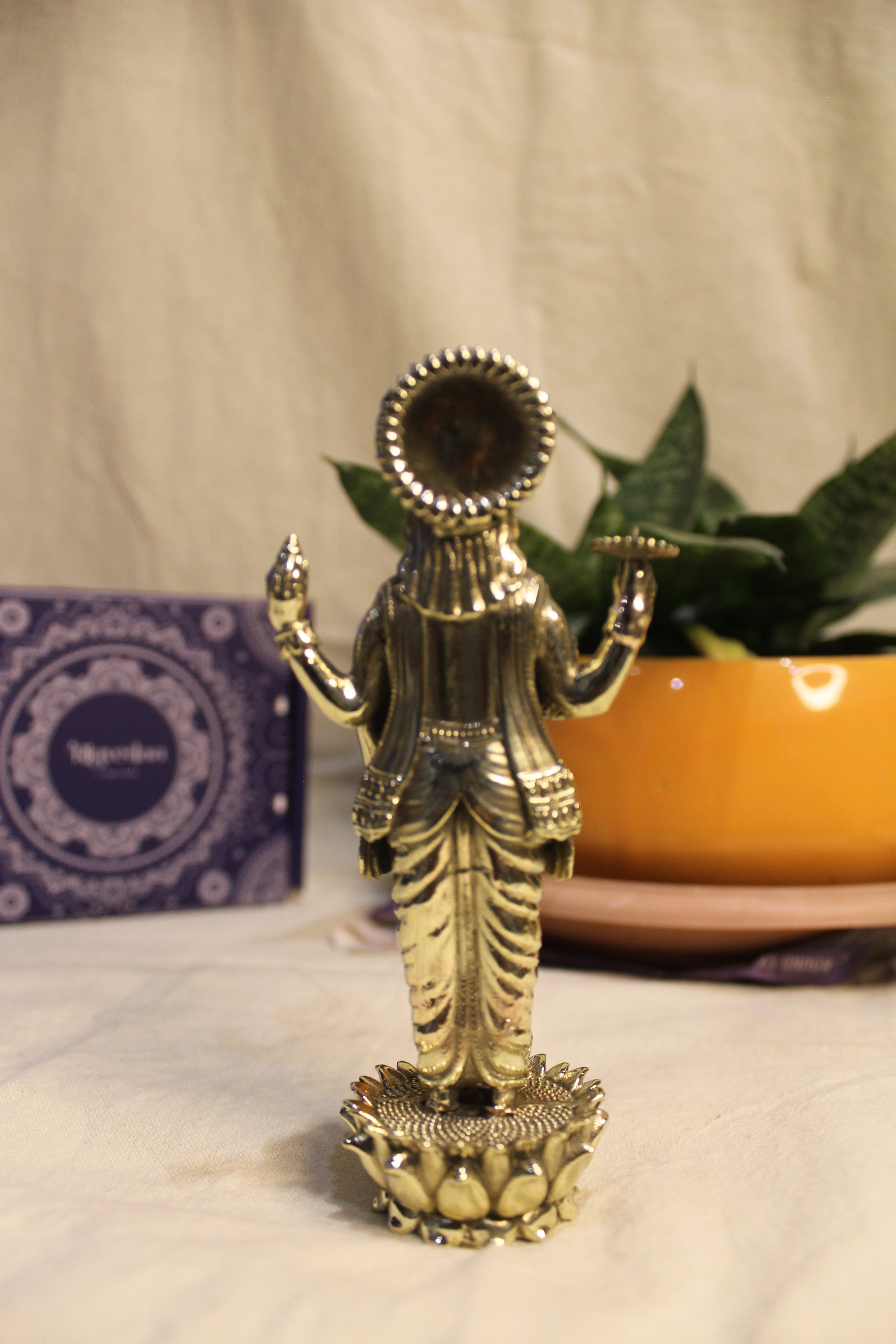 Vishnu Brass Standing Murti In Brass - 5"